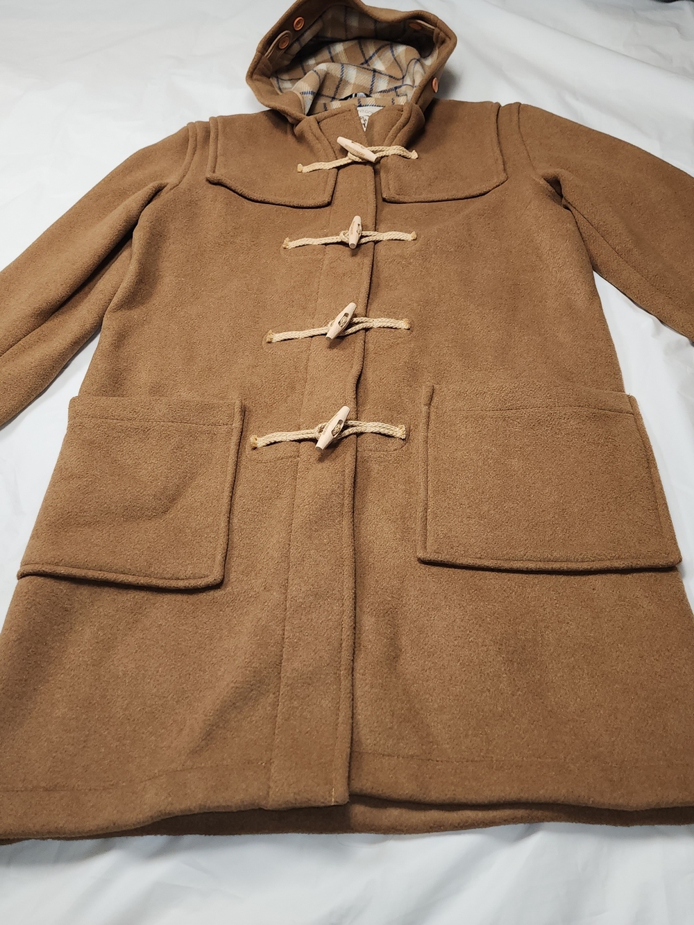 Original Montgomery Men's Duffel Coat Brown Size 38